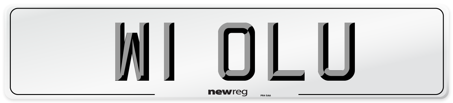 W1 OLU Number Plate from New Reg